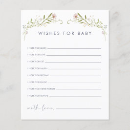 Pastel Wildflower deseja um cartão para bebês