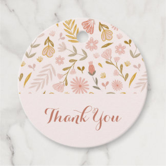 Pastel Wildflower Obrigado A Favorecer Etiquetas