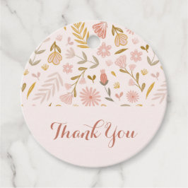 Pastel Wildflower Obrigado A Favorecer Etiquetas