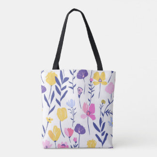 Pastel Wildflower Tote Bag | Elegante Floral