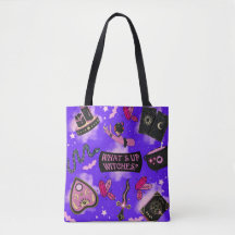 Pastel Witch Tote Bag - Kawaii Witchcore Halloween