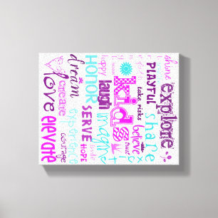 Pastels Printable dos miúdos em canvas