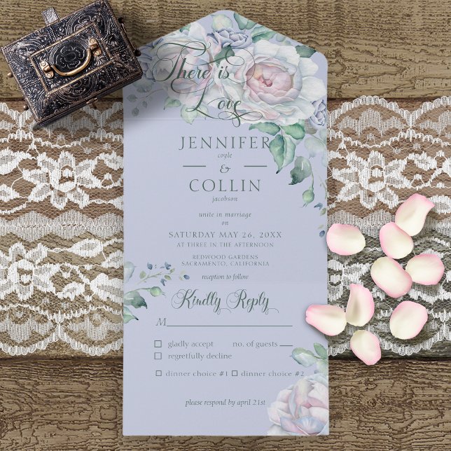Pastels & White Peonies Periwinkle Janto Floral (Criador carregado)