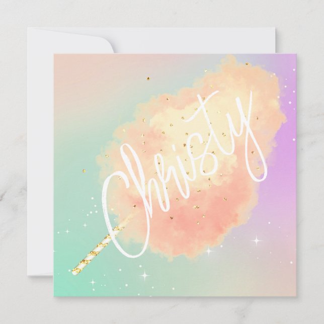 Pasto roxo de pêssego de pêssego de algodão doce (Frente)