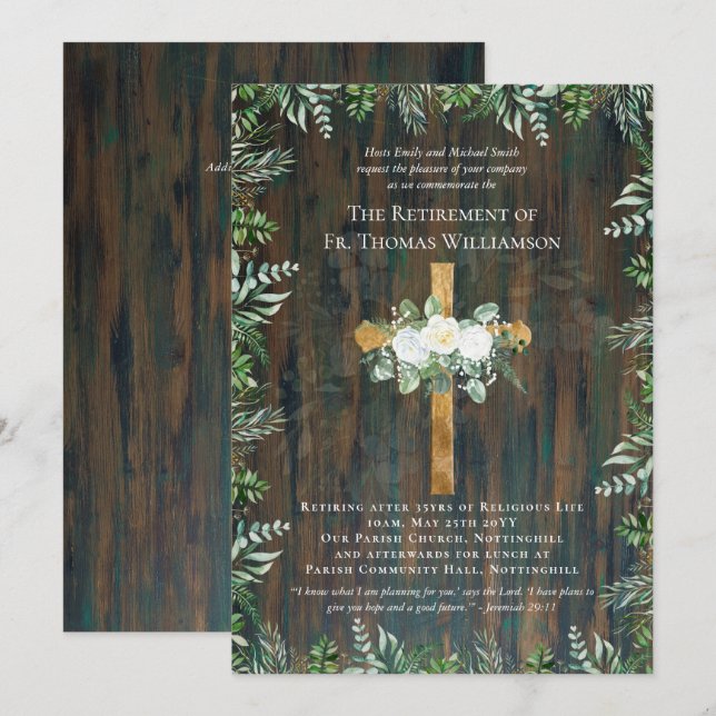 Pastor Padre Deacon Ministro Rosas de Reforma (Frente/Verso)