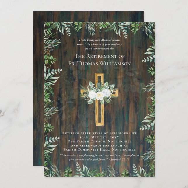 Pastor Padre Deacon Ministro Rosas de Reforma (Frente/Verso)