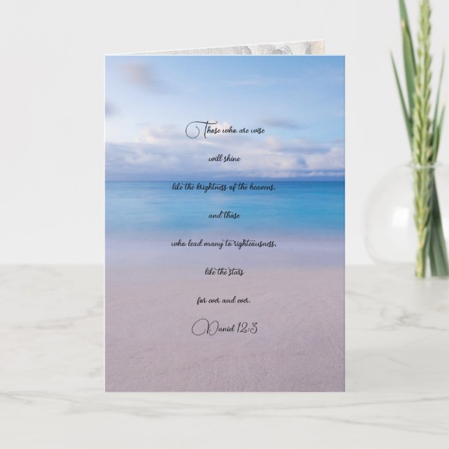 Pastor Sabedoria Obrigado Escritura Grande Cartão (Frente)