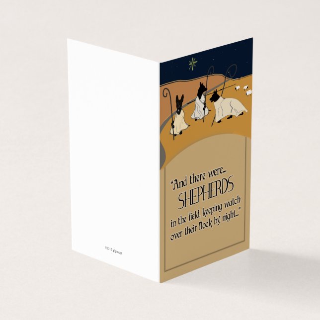 Pastores na noite - Cartões de natal (Exterior)