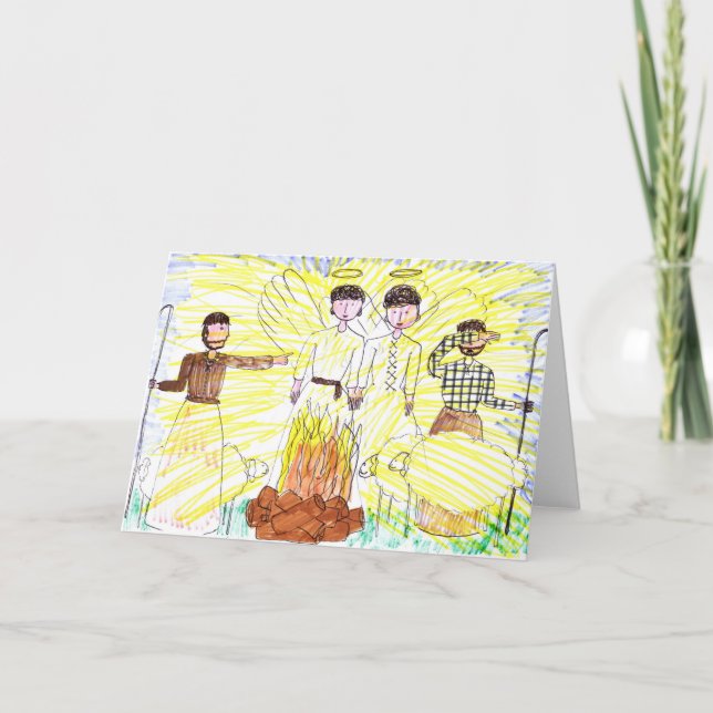 Pastores no Cartão de Natal de Campo (Frente)