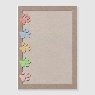 Pata-Cachorro Imprime o Magneto de Textura de Pape