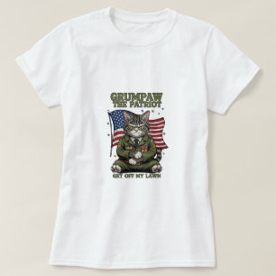 Pata-Chuva do Patriota - Camisa Gato Engraçado e I