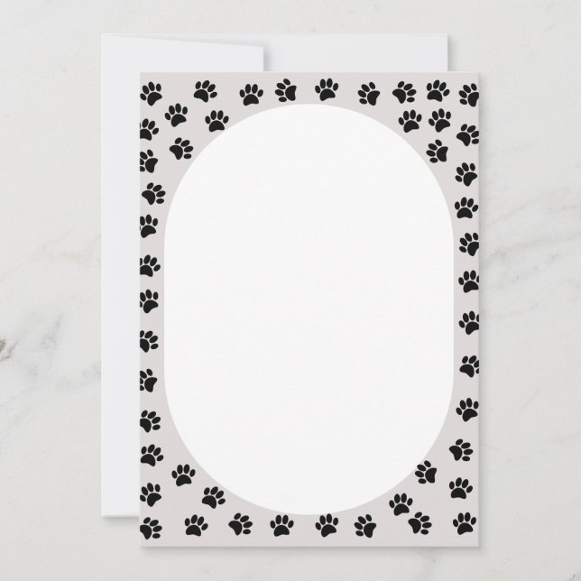 Pata de Cachorro Imprime Forma Oval (Frente)