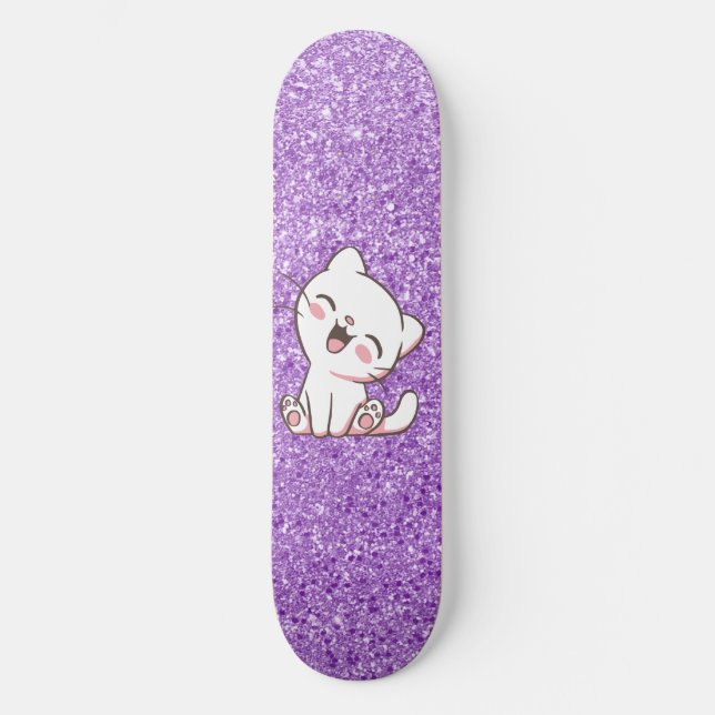 Pata de skate de Glitter Roxo (Frente)