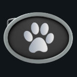 Pata Imprimir a fivela preta do cinto de segurança<br><div class="desc">Cachorro de animais de estimação ou pata de gato imprimem fundo bonito,  divertido,  uma fivela de cinto novidade.  ideia de presente de excelente para amantes de os animais</div>