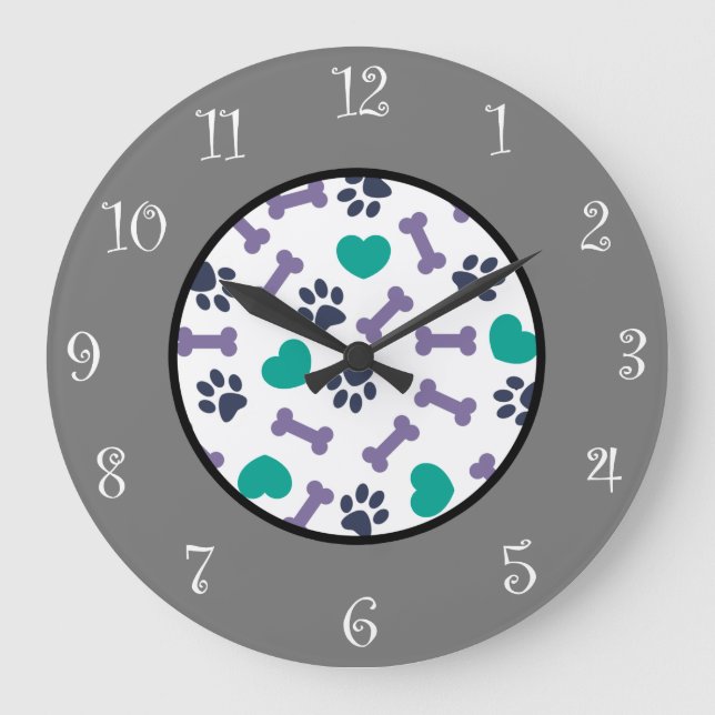 Patas Cachorro E Relógio De Paredes (Frente)