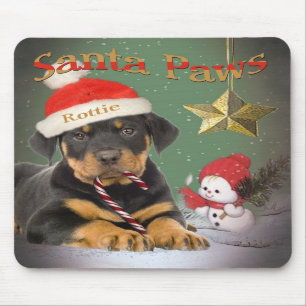 Patas Mousepad do papai noel do filhote de
