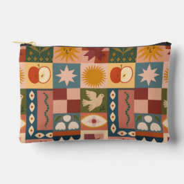 Patchwork celestial boêmica com símbolos místicos