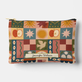 Patchwork celestial boêmica com símbolos místicos