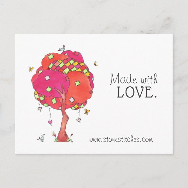 Patchwork colado feito com cartão de publicidade d (Frente)