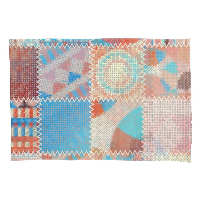 Patchwork de Canvas bruta: padrão de vinheta textu (Frente)