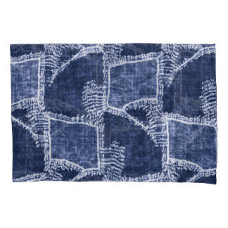 Patchwork do Indigo: Textuturado verificado Elegân