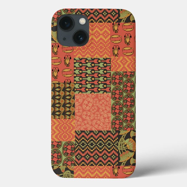 Patchwork do Red Black Egypt Tribal Faux (Verso)