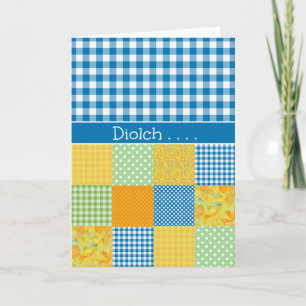 Patchwork, Gingham Cartões de agradecimentos: Saud