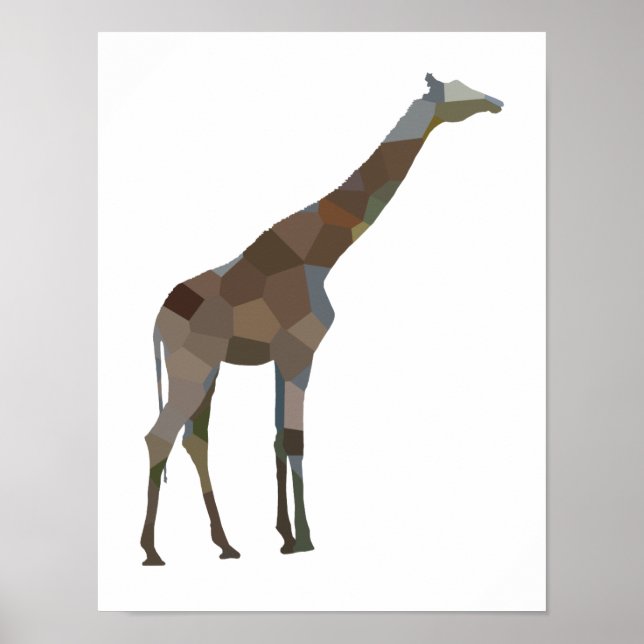 Patchwork Giraffe Poster (Frente)