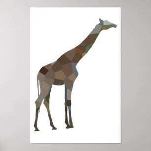 Patchwork Giraffe Poster