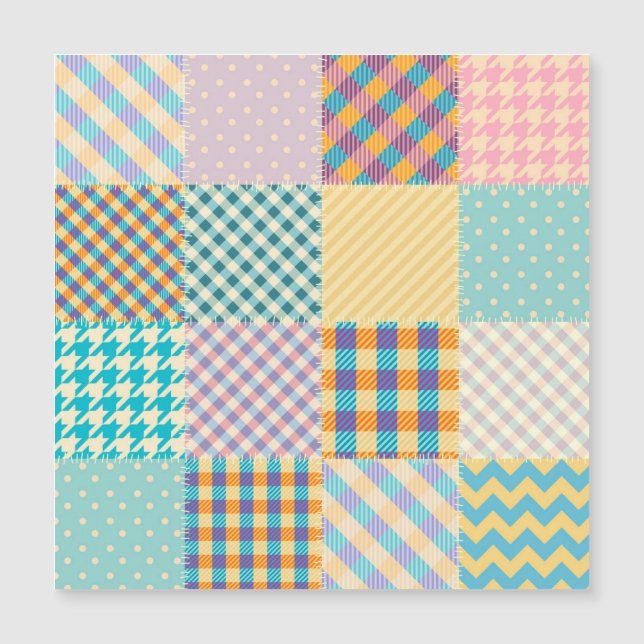 Patchwork Vintage: Fundo Seamless Têxtil (Frente)