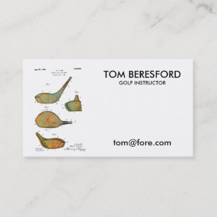 PATENTE das CABEÇAS de CLUBE do GOLFE - cartões 