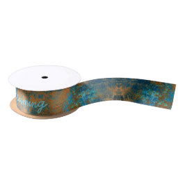 Patina - texto personalizado azul, teal, enferruja