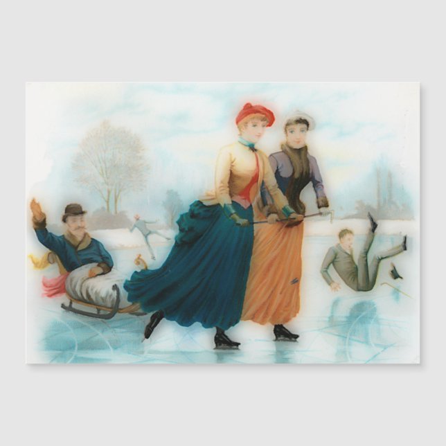 Patinação no gelo na Noruega - gráficos vindimos e (Frente)