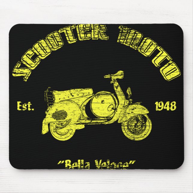Patinete clássico Mousepad (Frente)