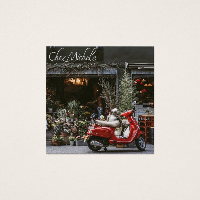 Patinete do motor vermelho Vintage (Frente)