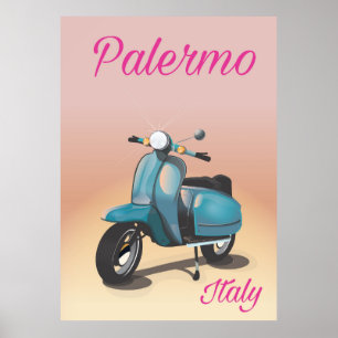 Patinete Palermo Itália poster