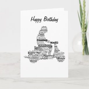 Patinete word colage Cartão de saudação