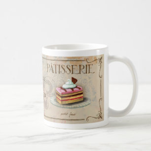 Patisserie francês caneca ilustrada
