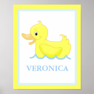 Pato amarelo pouco impressão personalizado Ducky