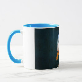 Pato com uma pérola a tocar caneca