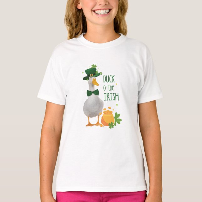 Pato da Rua irlandesa... Patricks Day T-Shirt (Frente)