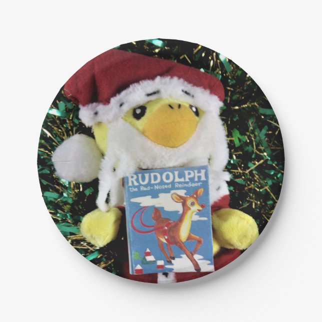 Pato Danny Papai Noel.   Pratos de Papel (Frente)