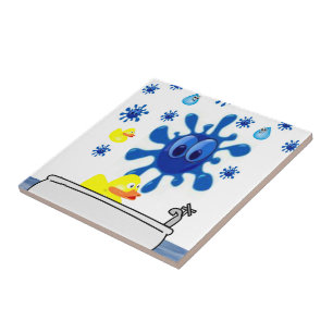 Pato de Azulejo cerâmico