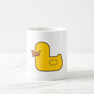 Pato de borracha caneca branca clássica de 325 ml