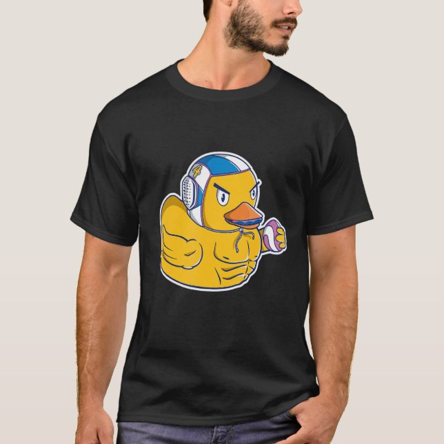 Pato de Borracha de Polo Água com Boné de Nadação  (Frente)