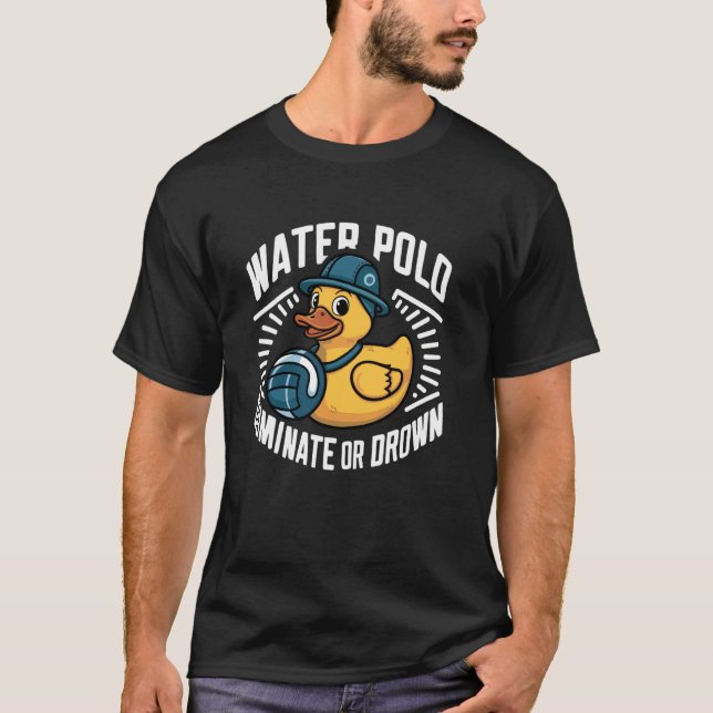 Pato de Borracha de Polo Aquático Dominar ou Afoga (Frente)