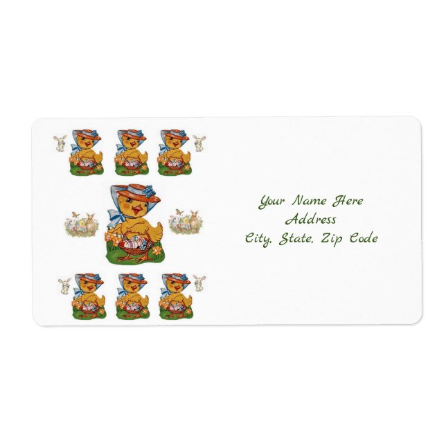 Pato de Etiquetas de páscoa (Frente)