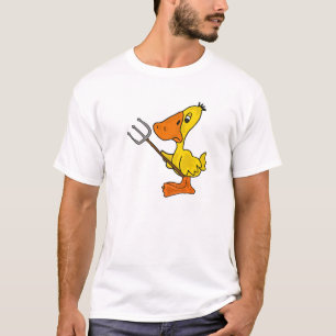 Pato do BR com um t-shirt do Pitchfork