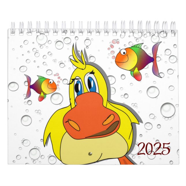 Pato e Peixe Calendário 2025 (Capa)