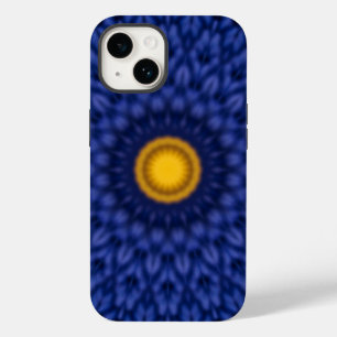 Pato em azul com caleidoscópio amarelo